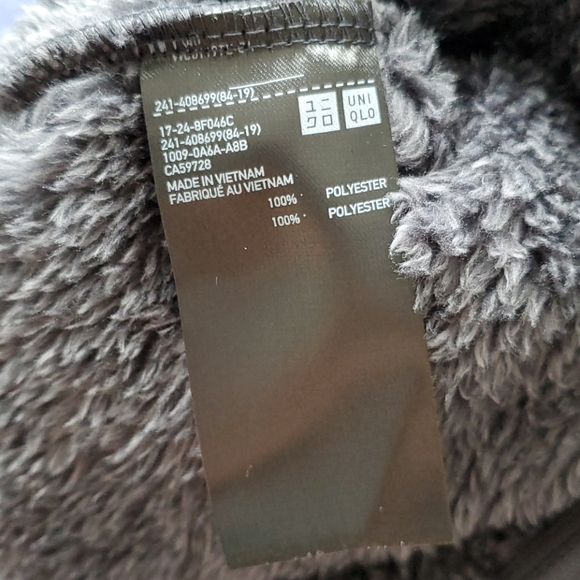 Uniqlo Fluffy Yarn Fleece Zip Jacket Dark Grey S - Picture 5 of 7